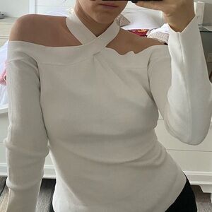 Bcbgmaxazria criss cross sweater